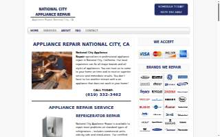 National City Appliance Repair website