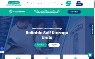 Allsafe Self-Storage Fremont website