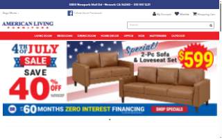 American Living Furniture of Newark website