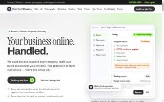 High Tech Websites website