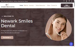 Newark Smiles Dental website
