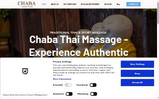 CHABA Traditional Thai & Sport Massage website