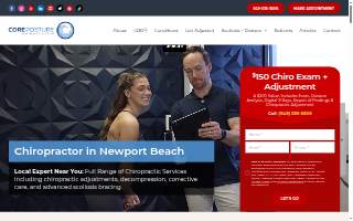 CorePosture Chiropractic website