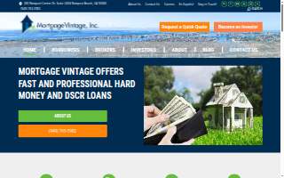 Mortgage Vintage - Hard Money Lender website