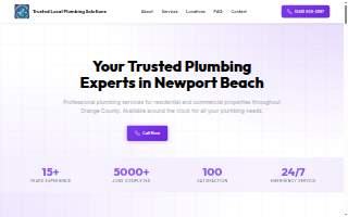 Trusted Local Plumbing Solutions website