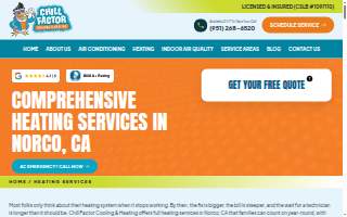 Chill Factor Cooling & Heating website