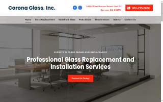 Corona Glass INC. of Norco website
