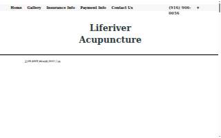 Life River Acupuncture and Integrative Medicine Inc. of North Highlands website