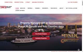Tiner Property Management website