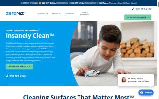 Zerorez Sacramento Carpet Cleaning of North Highlands website