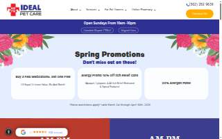AM PM Ideal Pet Care of Norwalk website