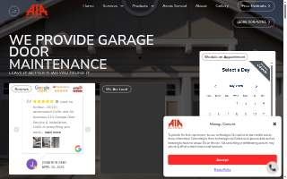 A1A Garage Door Service and Installation website