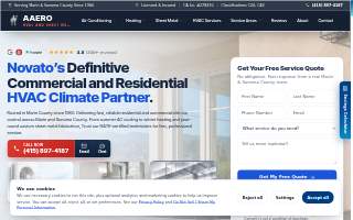 Aaero Heating & Sheet Metal website