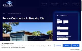 Clough Construction of Novato website