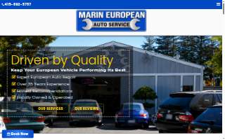 Marin European Auto Service website