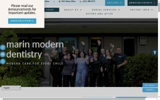 Marin Modern Dentistry website