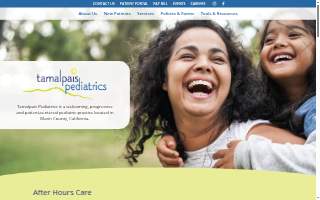 Tamalpais Pediatrics website