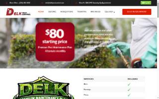 Delk Pest Control website