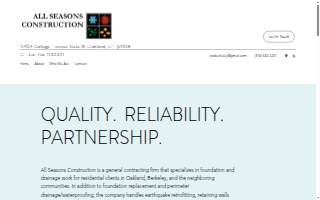 All Seasons Construction of Oakland website