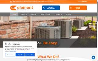 Element Home Solutions website
