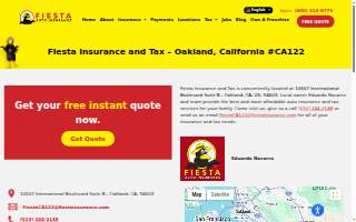 Fiesta Auto Insurance & Tax Service of Oakland website