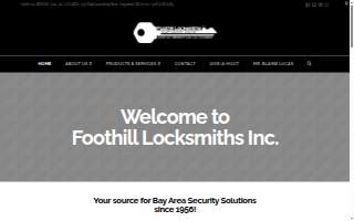 Foothill Locksmiths Inc website