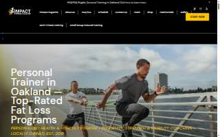 Impact Fitness Oakland - Personal Training website