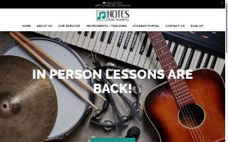 Notes Music Academy website