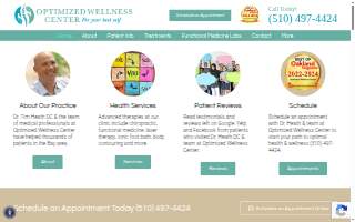 Optimized Wellness Center – Chiropractic & Functional Medicine website