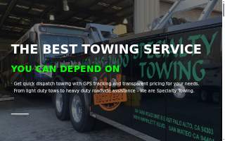 Specialty Towing of Oakland website