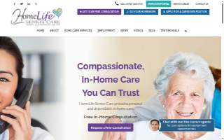 HomeLife Senior Care website