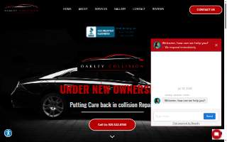 Oakley Collision Center website