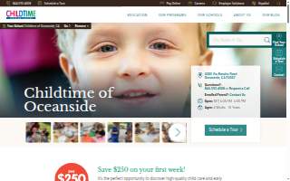 Childtime of Oceanside website