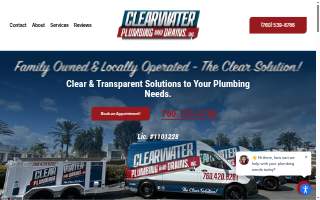 Clearwater Plumbing and Drains, Inc. website