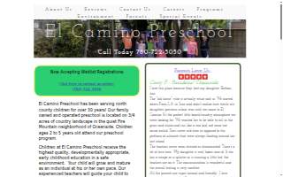 El Camino Preschool website
