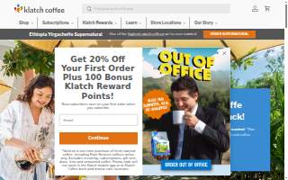 Klatch Coffee Ontario website