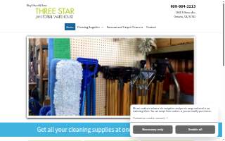 Three Star Janitorial Warehouse website