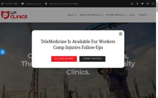 Up Clinics website