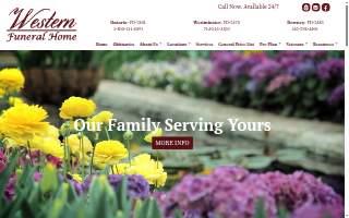 Western Funeral Home & Cremation - Ontario website