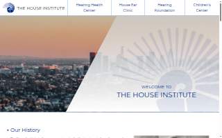 The House Institute - Hearing Health Centers of Orange website