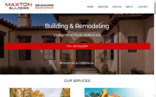 Maxton Builders website