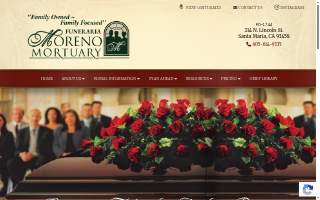 Moreno Mortuary of Orcutt website