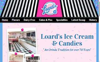 Loard’s Ice Cream & Candies Orinda website