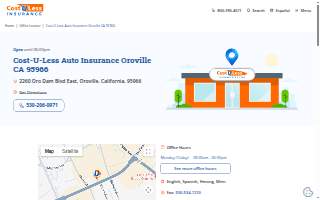 Cost-U-Less Insurance of Oroville website