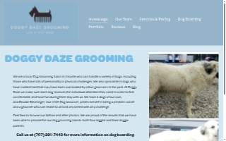 Doggy Daze Grooming website