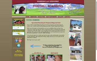Foothill Boarding & Grooming website