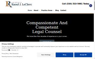Law Office of Raoul J. LeClerc website