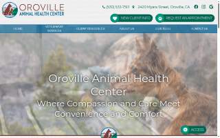 Oroville Animal Health Center website