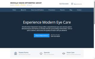 Oroville Vision Optometric Group website