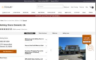 Ashley Store of Oxnard website